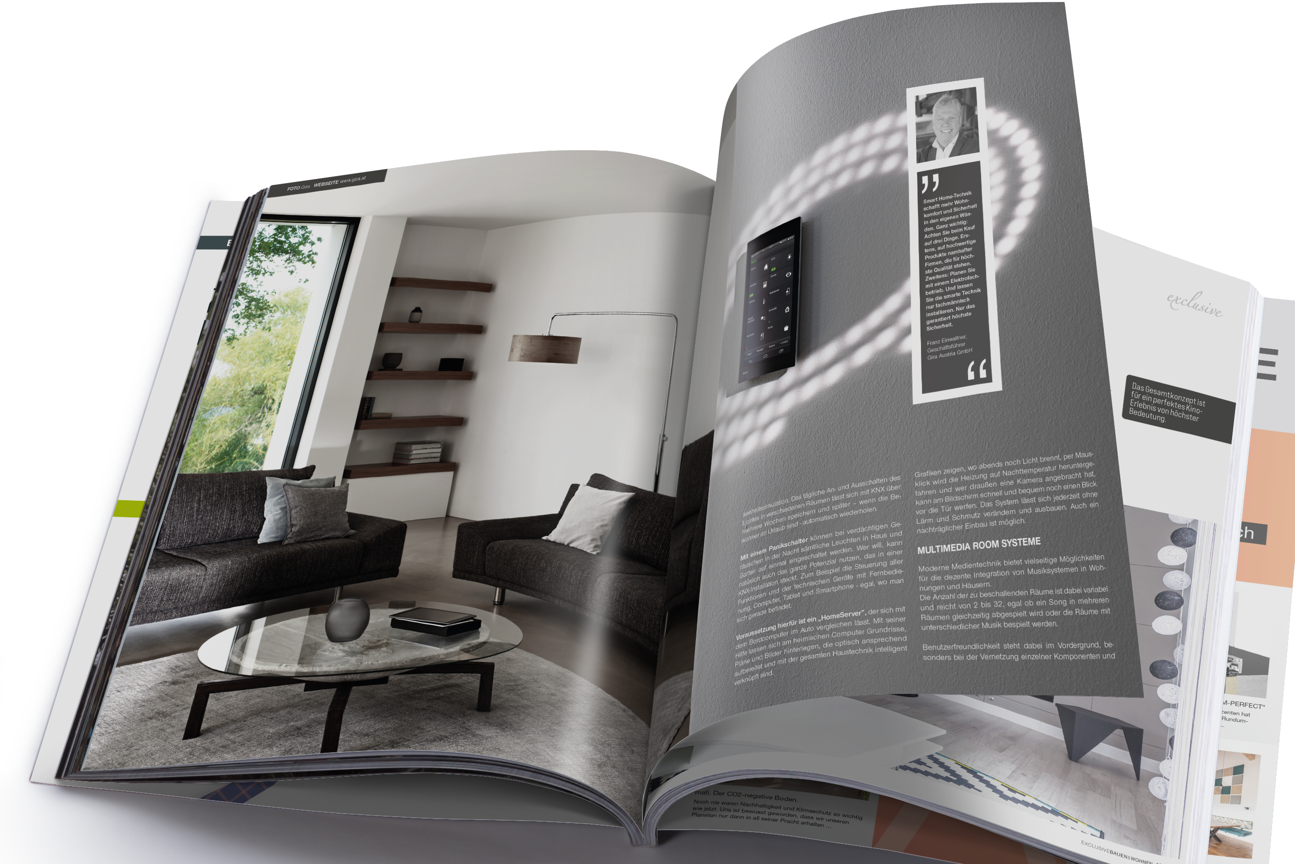 Magazin "exclusive Bauen & Wohnen" Doppelseite