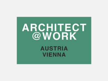 Logo ARCHITECT@WORK Austria in Farbe auf grauem Hintergrund
