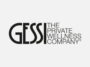 Logo GESSI in Farbe auf grauem Hintergrund