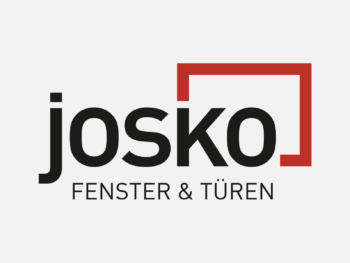 Logo Josko in Farbe auf grauem Hintergrund