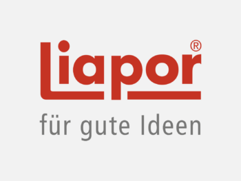 Logo Liapor in Farbe auf grauem Hintergrund