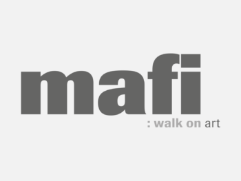 Logo mafi in Farbe auf grauem Hintergrund